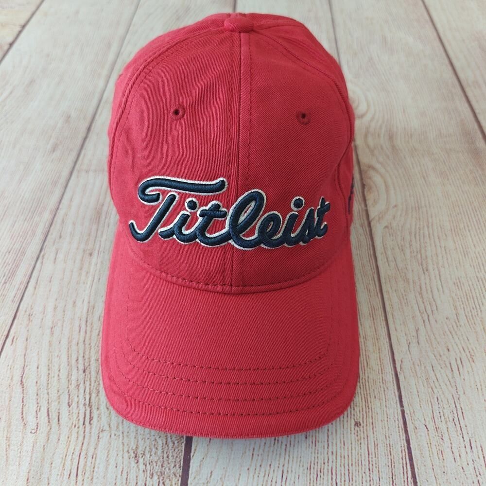 Titleist FJ Pro V1 tour embroidered cotton red golf hat